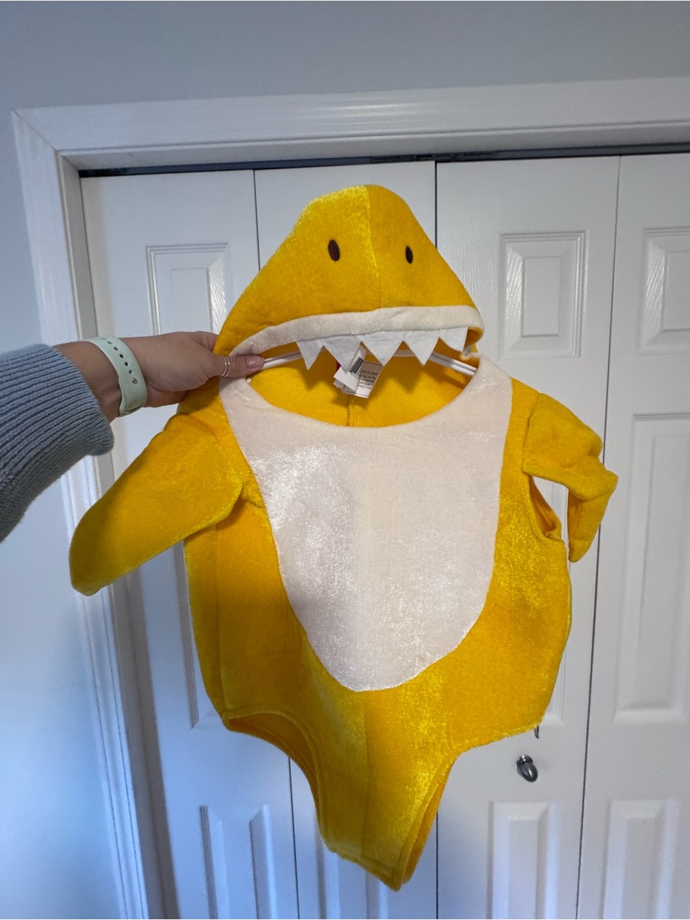Rubie's Yellow Shark Costume Hoodie with White Belly